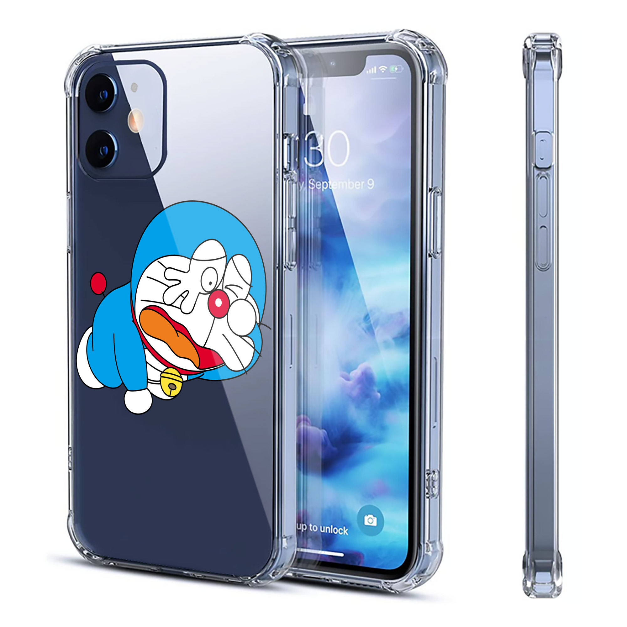 （画像用） ドラえもん Doraemon 【iPhone 12シリーズ対応】透明スマホケース（クリアソフトケース）